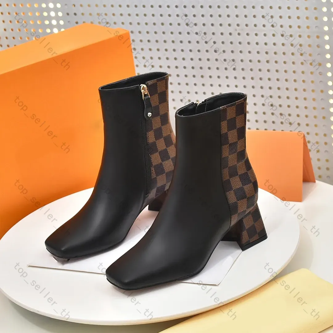 Beaubourg Ankle Boot Designer Boots Mid Heel Booties Women Boots Leather Printing Causal Shoes Fashion Winter Classic Med Heel Shoe From 64 79 DHgate