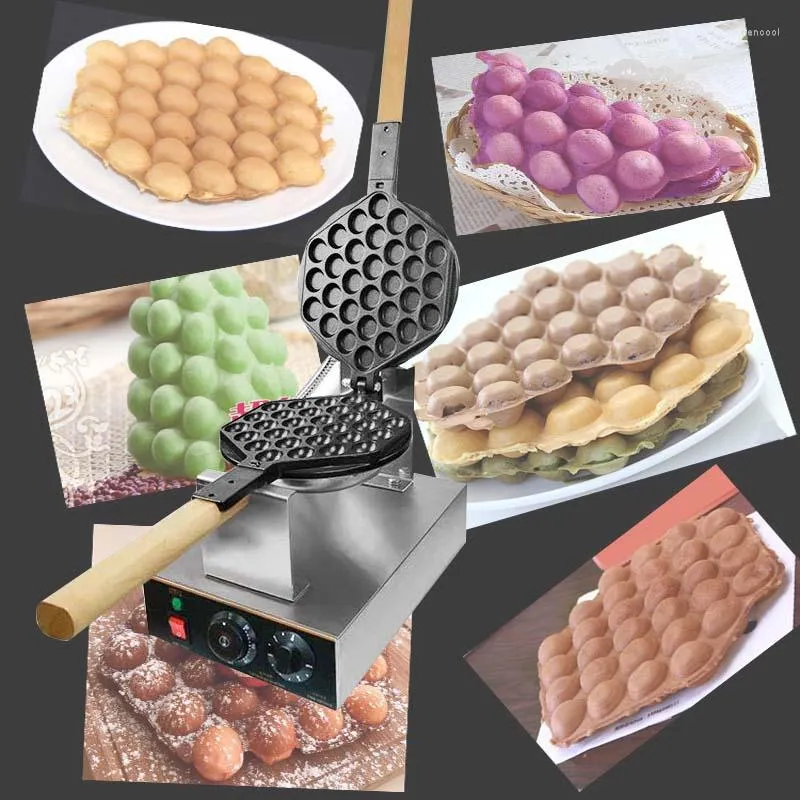 Broodmakers Hong Kong QQ Eggettes Waffle Maker 1415W Elektrische machine Ei roestvrij staal 0-5 min Timing Max 300 graden