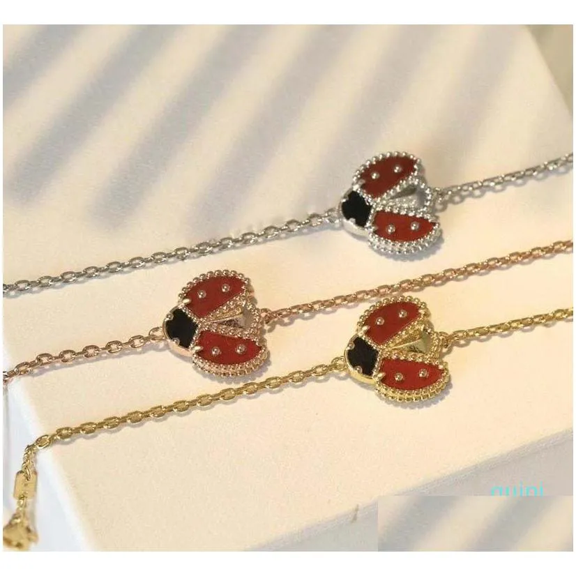 bracelets designer 2021 series ladybug fashion clover charm bracelets bangle chain high quality s925 sterling silver 18k rose gold for women girls