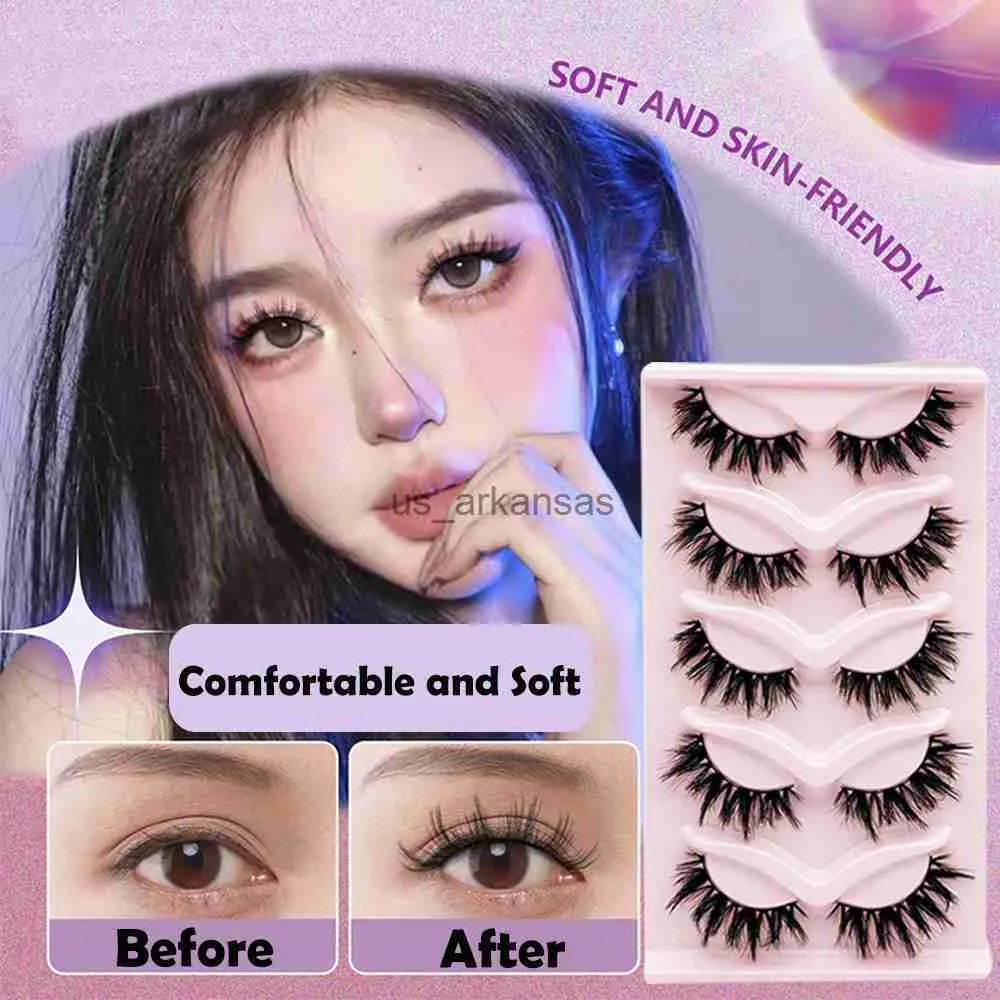 False Eyelashes Cat Eye Lashes Winged End Eye Elongated Eyelashes Faux Mink Eyelashes Fake Fox Eye Lashes Dramatic Makeup HKD230817