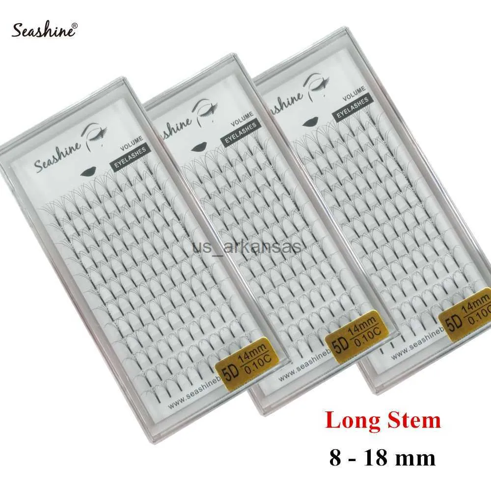 False Eyelashes Seashine 0.07 0.10mm 3D/4D/5D/6D/7D Thickness Long Stem Premade Volume Fans Premade Fan Eyelash Extensions For Professional HKD230817