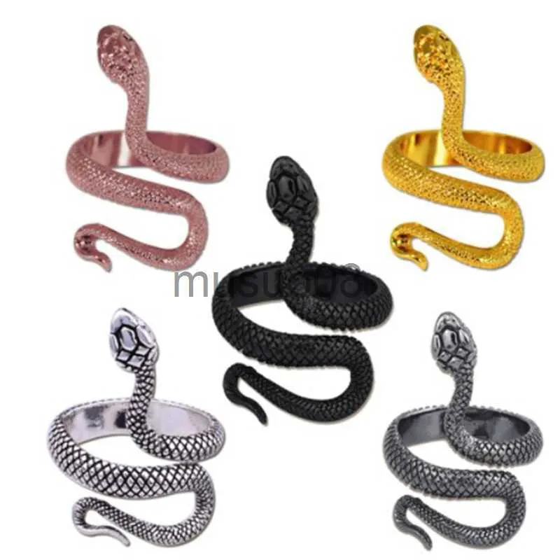 Anneaux de groupe Men de mode créatif Black Snake Ring Ajustement Ring Hing Hop Hop Rings for Men Punk Jewelrys for Men Party Anniversary Gift J230817