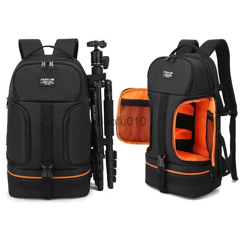 Acessórios para bolsas de câmera Jinnuolang Digital SLR Backpack de câmera de câmera Large Bolsa de fotografia Tripé Trepa de chuva à prova d'água Caminhada ao ar livre HKD230817