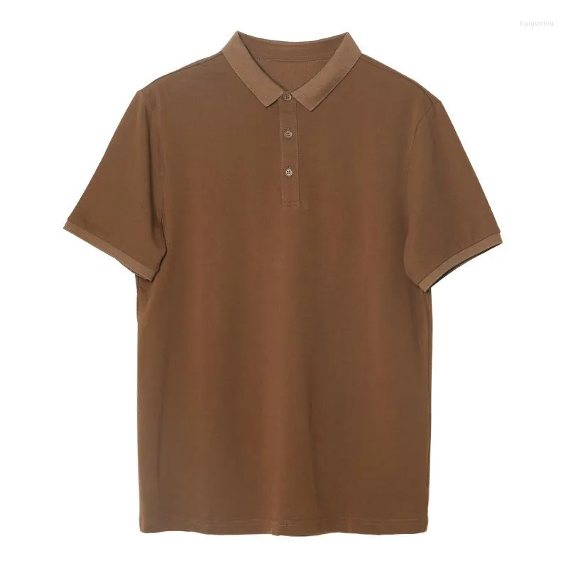 Polos para hombres Camiseta de cercanía de color sólido Camiseta 2023 Summer de clase alta