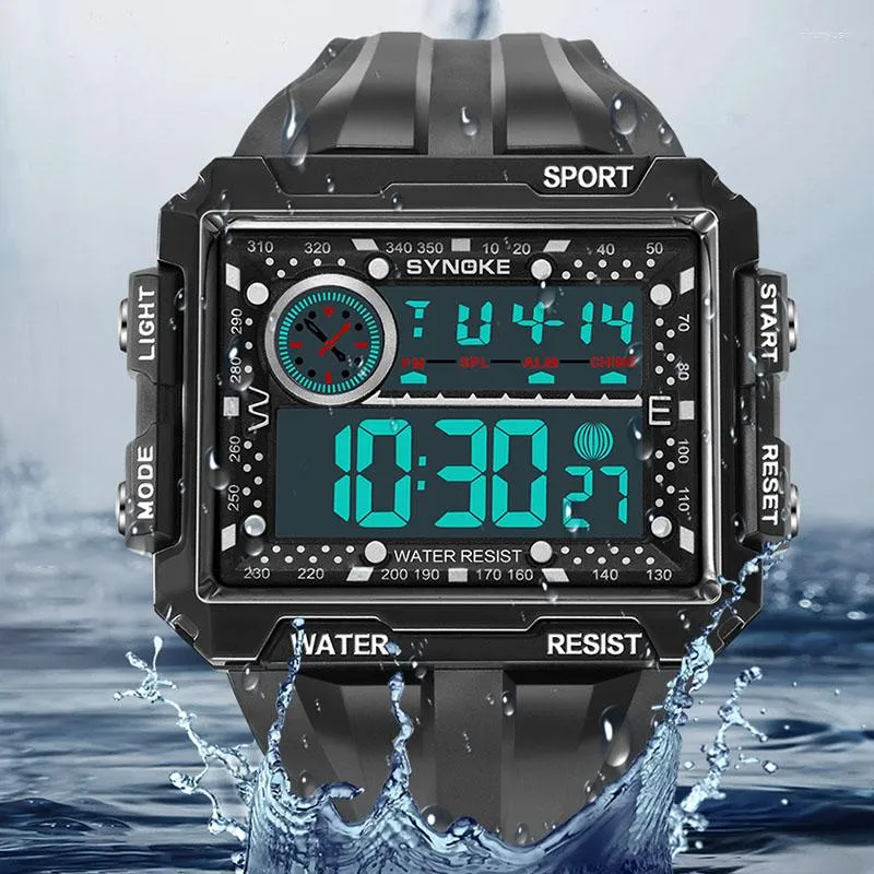 Water Resistance Digital Wristwatches With Big Dial LED Display Alarm Clock For Men Ideal For Outdoor Sports And Activities Reloj Hombre From Chunyushi 12.46 DHgate.Com