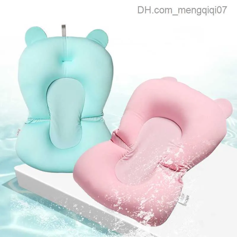 Bathing Tubs Seats Baby shower bathtub mat anti slip bathtub seat support mat newborn safety bathtub support mat foldable soft pillow Z230818