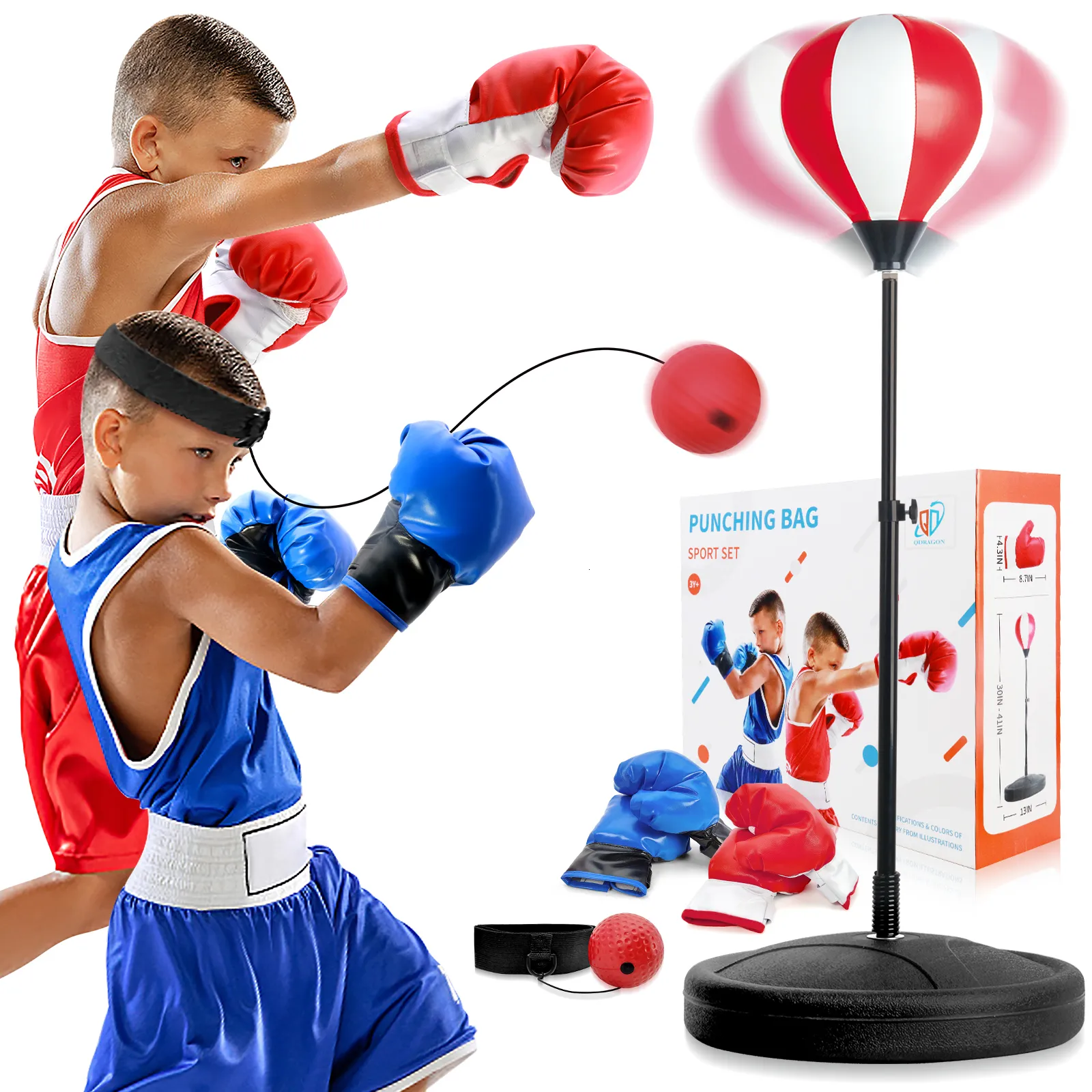 Sports Toys Boxing Reflex Speed Punch Ball MMA Sanda Boxer Raising Hand Eye Training Set For 314 Years Old Boy Girl Gifts 230816