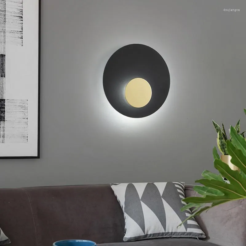 Muurlamp aigesin moderne led interieur creatieve eenvoudige zwarte sconce lichten voor decor huis woonkamer slaapkamer gang