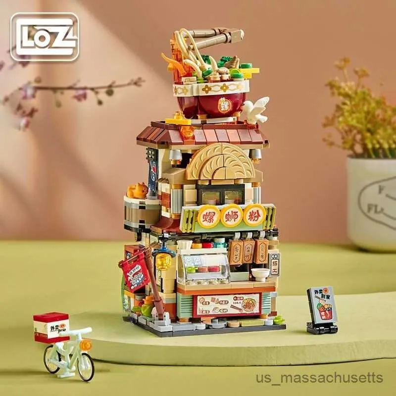 Blocs LOZ NOUVEAU 1294 CHEME TEA PLACE PLACE STREEW View Série de puzzle Blocons de construction pour enfants pour garçons et filles cadeaux d'anniversaire R230817