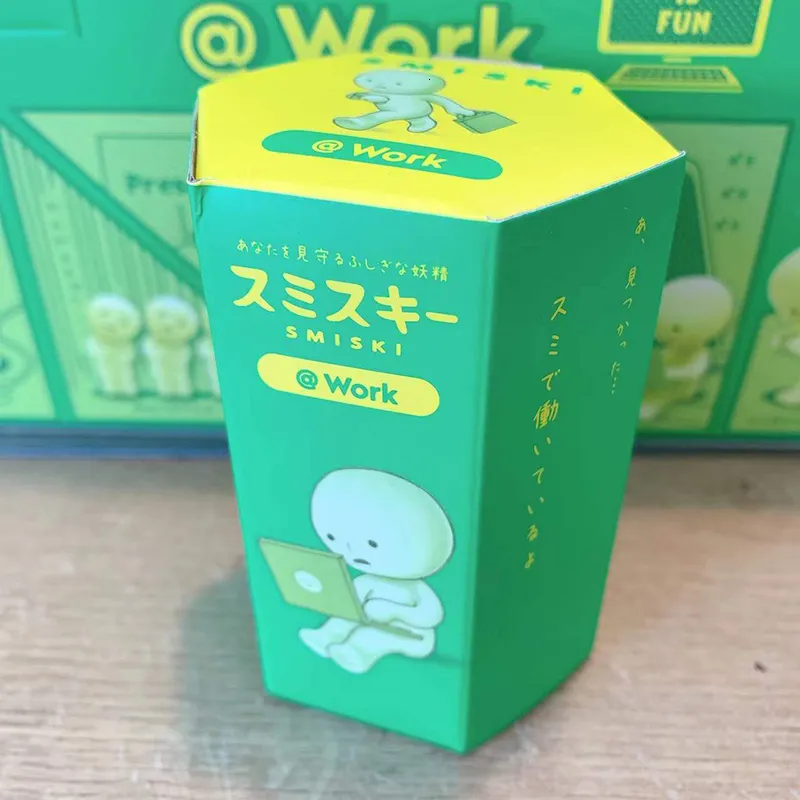 Smiski Work Series Blind Mystery Box Noctilucent Green Doll Action