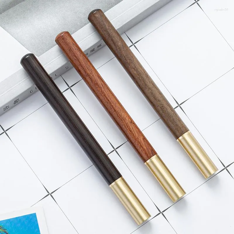 Hochwertige Pure Wood Brand Roller Ballpoint Stift verkauft Schulschüler Schreiben Kaufen 2 Senden Geschenk