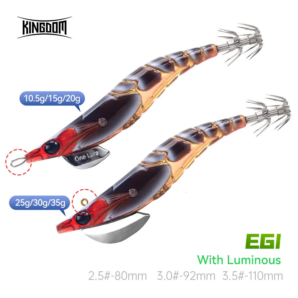 Esche esca regno calamari esche jigging esca esca lenti che affondano calamari ganci per la pesca del mare 2.5# 3.0# 3,5# polpifulle luminose egi 230816