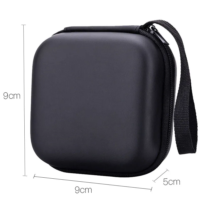 Carré d'écouteurs mini-glissières Boîtes de rangement sac de transport avec couverture de boîtier de l'oreillette en corde pour porte-monnaie USB Key