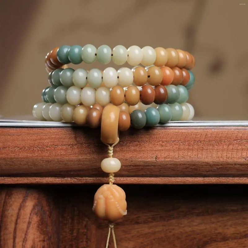 Strand wen Tian Men's and Women's Buddiths Beads Bracelet Neck Hange Bodhi Zi Handstring Prayer