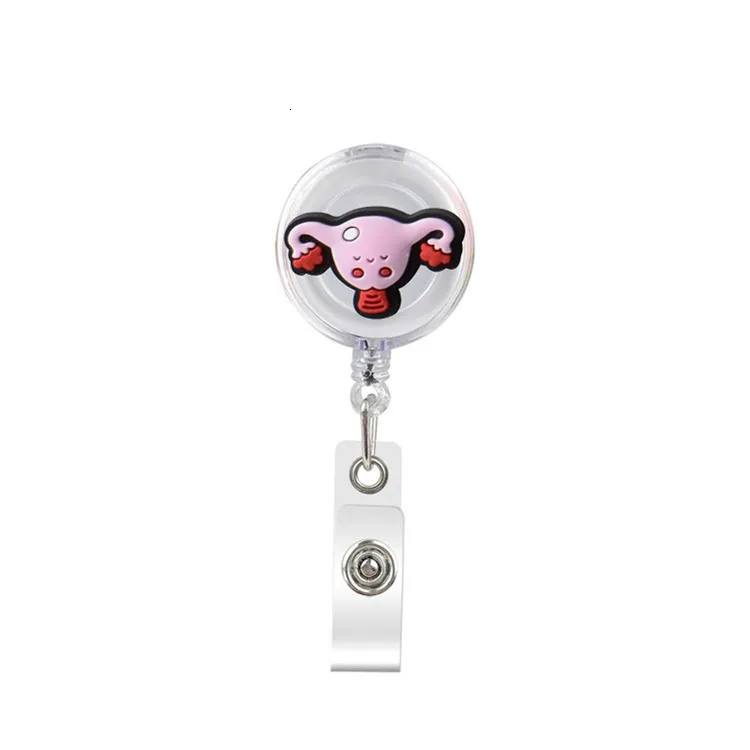 Wholesale 10 Cute Cartoon Silicone Retractable Badge Holders For