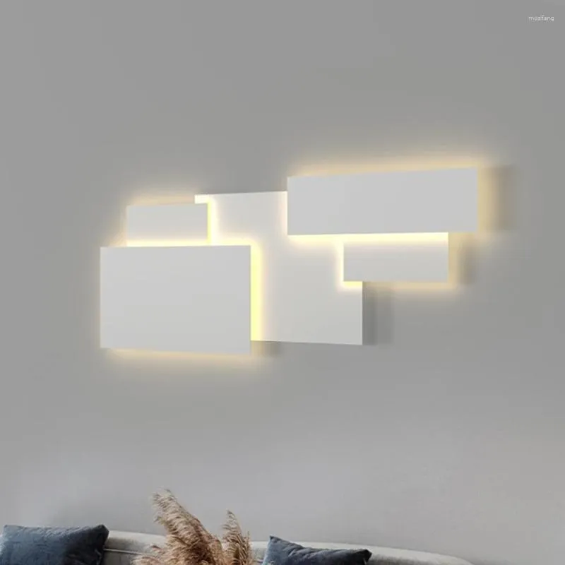 Muurlamp Minimalistische woonkamer Creatieve vierkante combinatie Slaapkamer Bedroom Bedide eenvoudige moderne bank