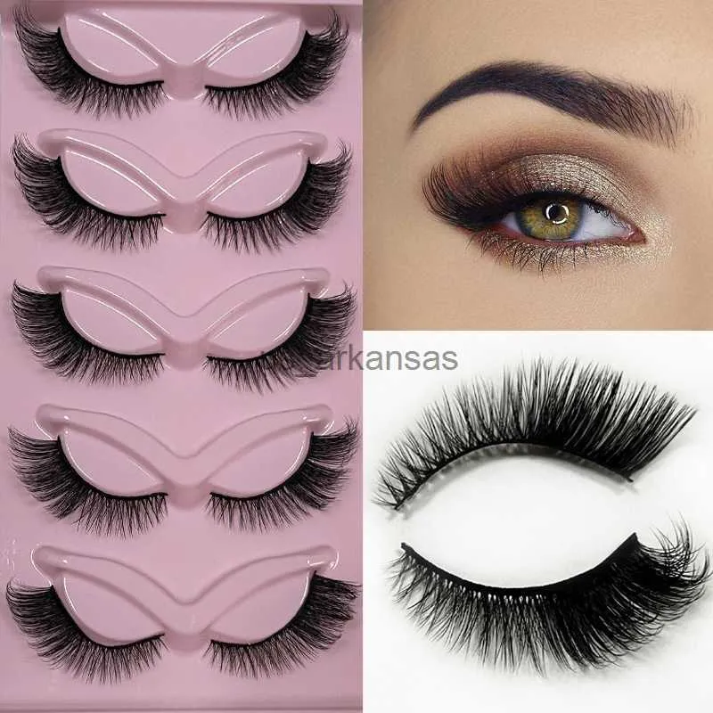 False Eyelashes Buzzme Faux Mink 5pairs lot Cateye Lashes Winged Volume False Eyelashes Cruelty Free Eye Lash HKD230817