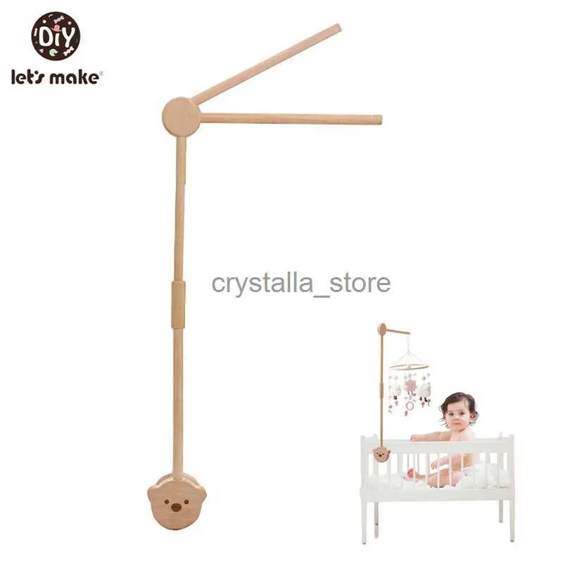 Faisons 1pcs Baby en bois Bed Bed Bell Bracket suspendu les jouets suspendus Baby Assembly Rattles Toy Solder Bras pour les enfants HKD230817