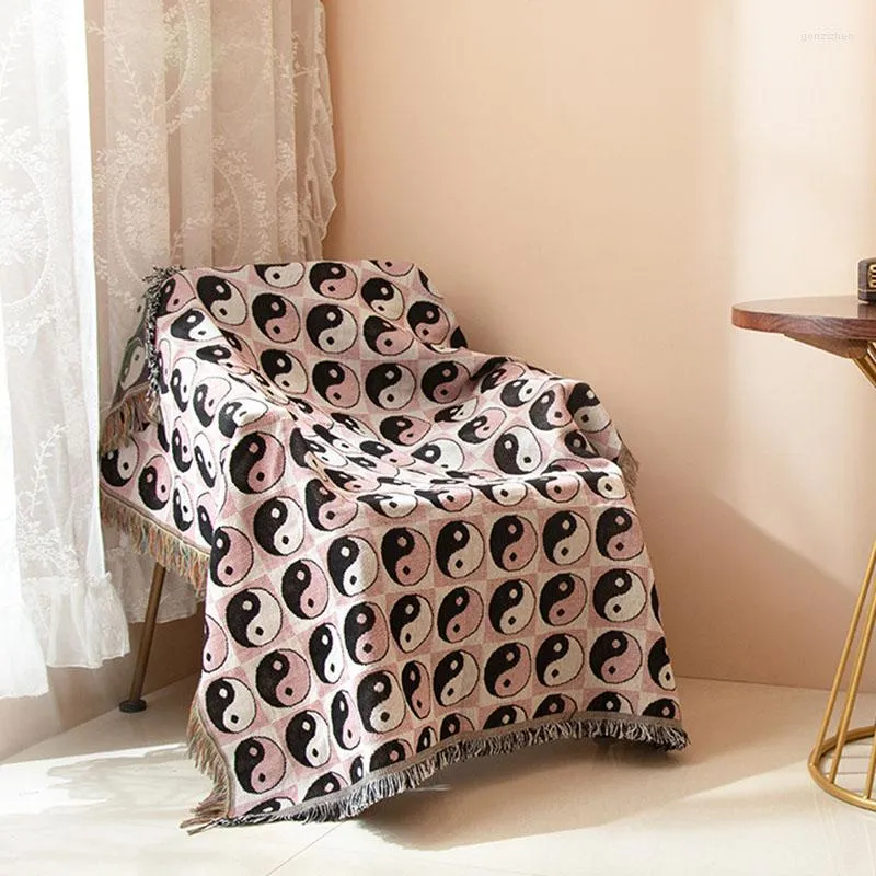 Одеяла китайский стиль Тай Чи Кемпинг Одеяло Трота Диван Крышка на открытом воздухе для пикника для пикника эль -домашний декор