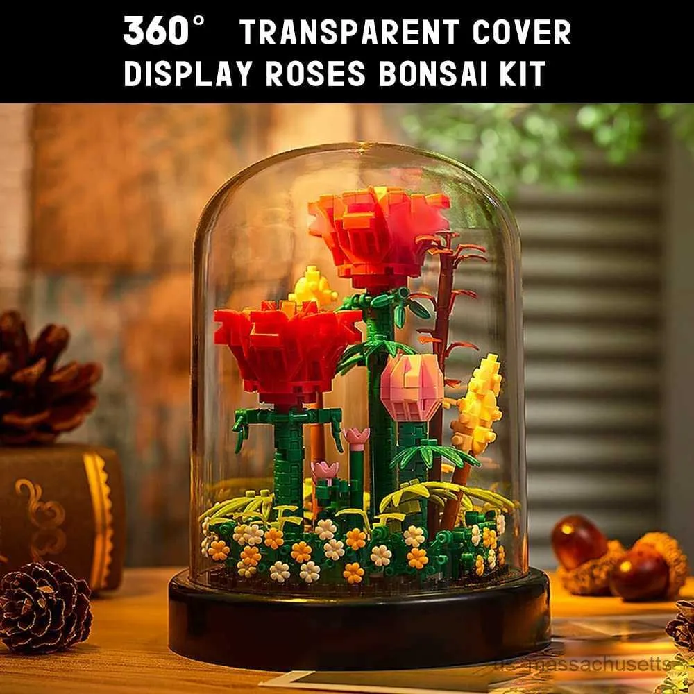 DIY Rose Bouquet Building Blocks Kit - Botanical Collection Flower Toys,  Bonsai Tree Set with Cover, Creative Gift for Adults & Kids from Dhgate  Blocks - price 28.8