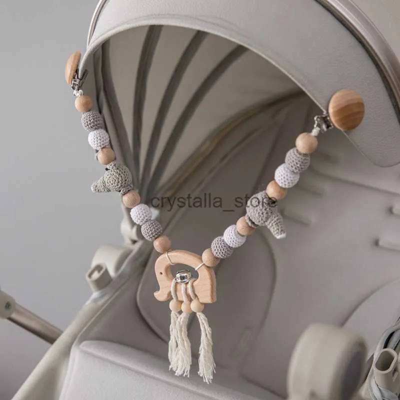 Baby Stroller Toys Elephant Infant Bed Hangende rammelaars speelgoed maken geluid pacifier Clips Baby Toddler Tweede Eether Baby Sensory Rammles HKD230817