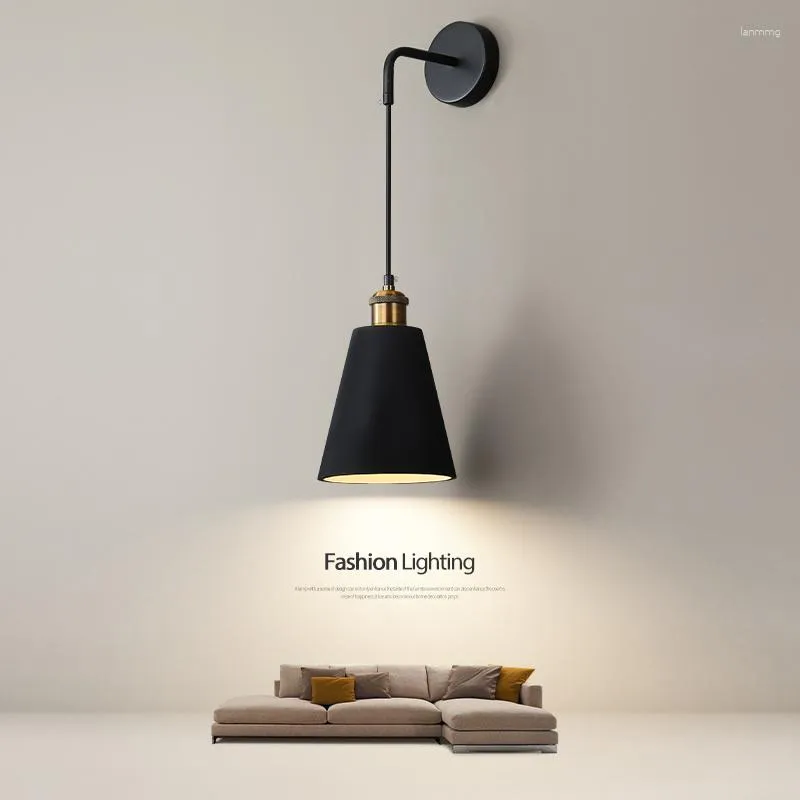 Wandlampe minimalistische LED -Nachtleuchterstudie Lesen Hintergrund Leuchte Home Decor Innenschlafzimmer Beleuchtung