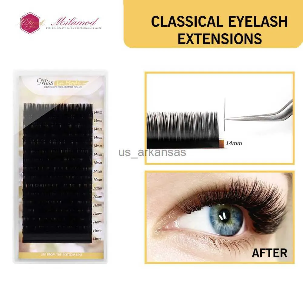 FALSO CILATHES MILAMOD EXTENSIONS INDIVIDADES DE CYALHASH Supplies 16 linhas faixa russa Falsa de cílios falsos naturais Volume Lash Maquiagem Profissional HKD230817