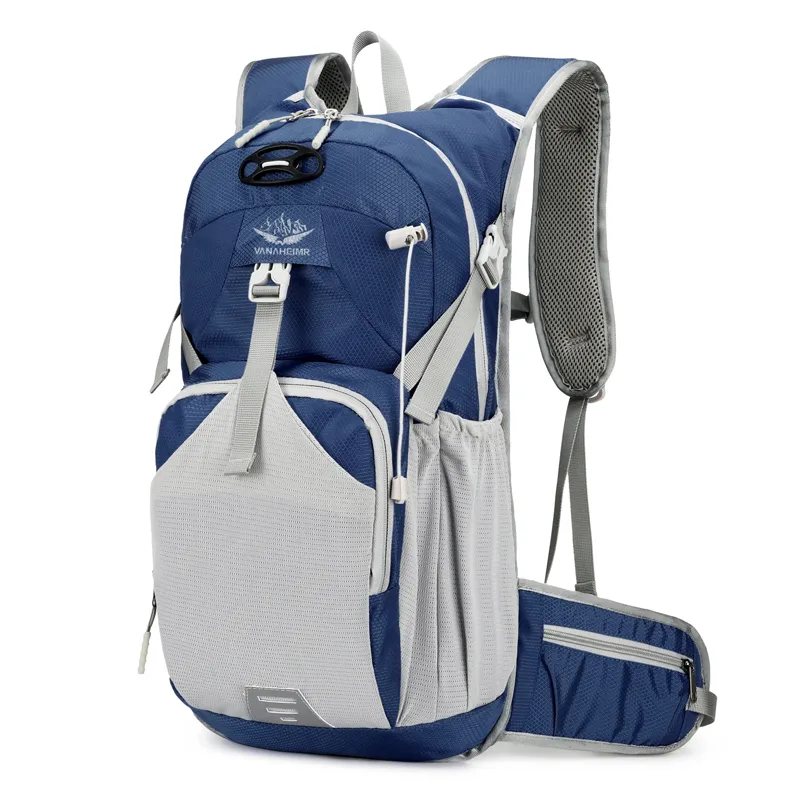 Sacs d'école Voyage Backpack Mens Brand Design Outdoor Termroproping Cycling sac à dos masculin Randonnée Camping Ruchsack Blue Dark Black 230817