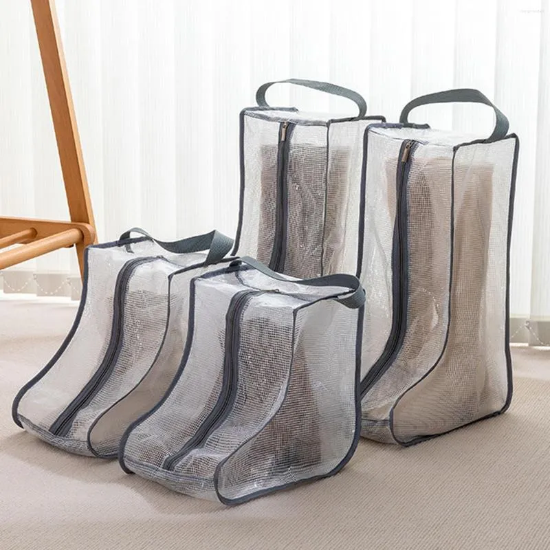 Förvaringspåsar dammsäkra regnstövlar väska resor bärbara skor arrangör garderob dragkedja påse torkskydd