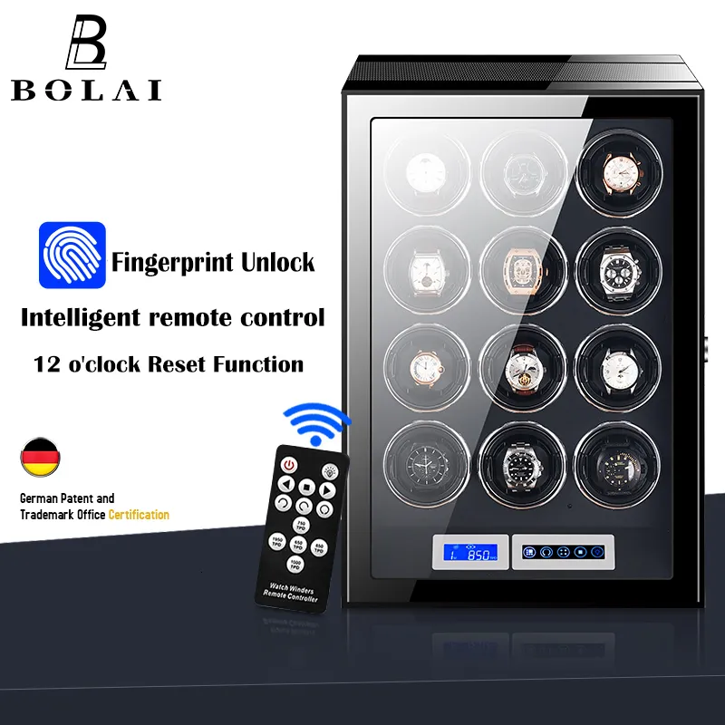 Luxury Automatic Jqueen Watch Winder site With Fingerprint Unlock