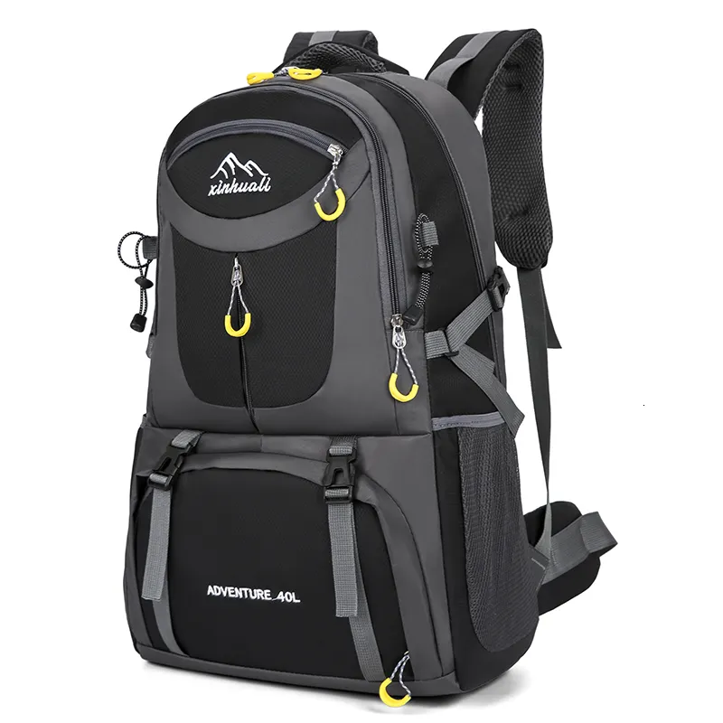 Sacs d'école Noir alpinisme sac à dos pour homme jeunesse sport sac à dos multifonction bagages sac à dos femmes randonnée voyage Packbag mâle 230817