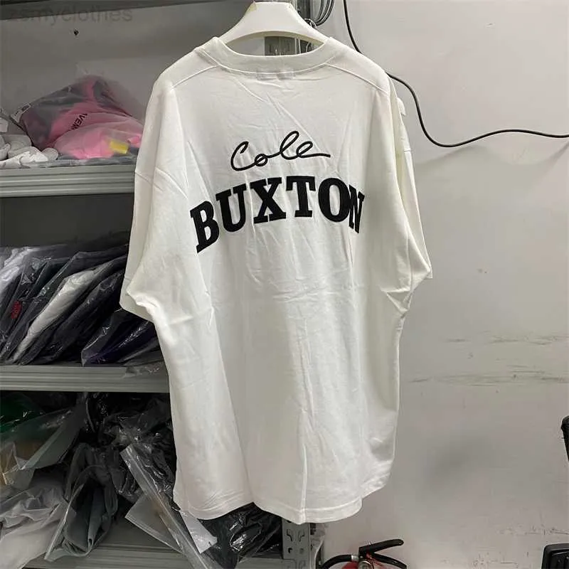 T-shirt maschile di buona qualità Nuova patch cole buxton maglietta di moda ricamata da uomini 1 1 royal blu marrone nero bianco cb women tag tag