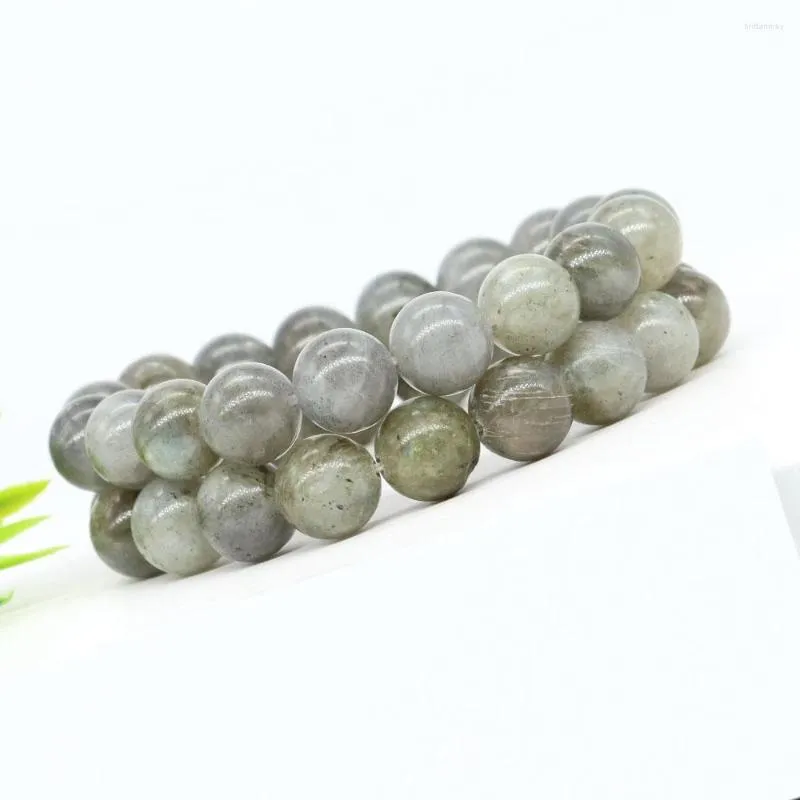 Strand Stone Round Bead Bracelets For Women Men Natural Labradorite Crystal Wrist Chain Chakra Healing Energy Stretch Charm Diy Jewelry