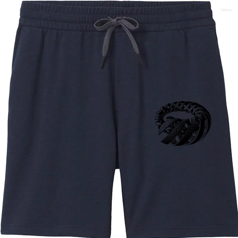 Heren shorts Spiral Escher unisex met de hand bedrukt zwart op zink zeefdruk katoencadeau voor hem heren mode schermdruk man