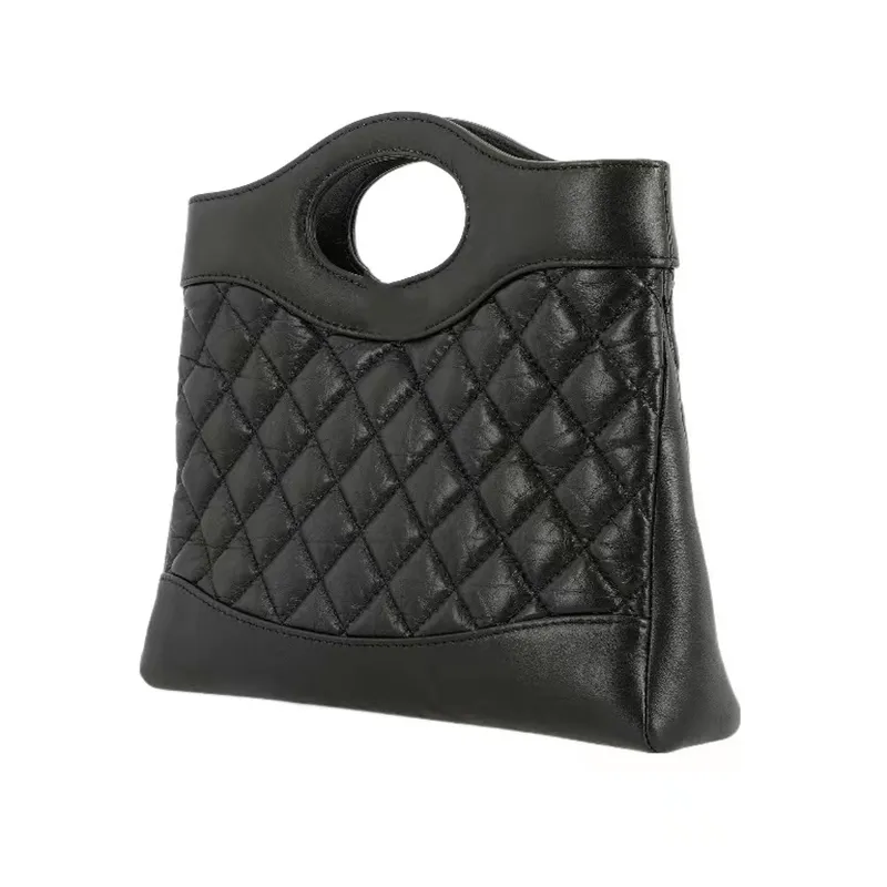 Designer Tote Bag Luxury 31 Mini Shopping Bag 10a Patent Calfskin Crossbody Påsar med Box C108 Äkta Cowhide Lacquer Leather