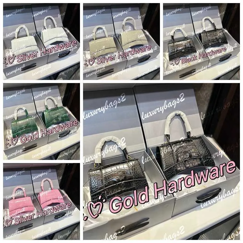 Hourglass Bags Handbag Designer Bag Crocodile Pattern 23cm 19cm Women Purses Luxurys Shoulder Bags