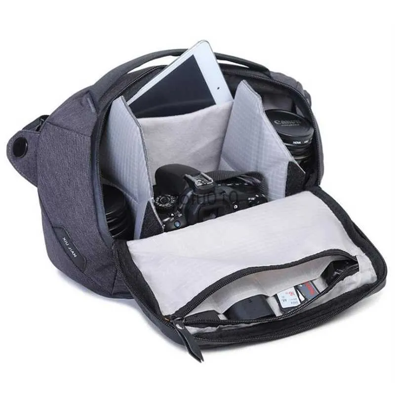 Akcesoria w torbie aparatu Wodoodporna torba aparatowa mężczyźni Crossbody torebka moda Kobiety magazynowe plecak Waspokomera na ramię na zewnątrz kamera podróżna obudowa HKD230817