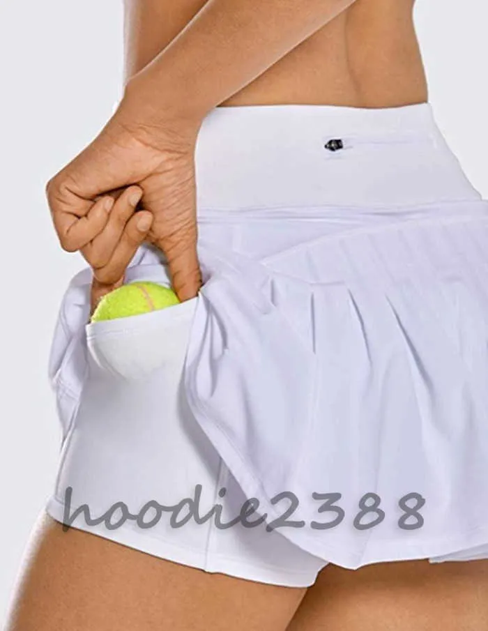 Lu Women Yoga Tennis Court Rival Kjol Pleated Gym Clothes Womens Designer Kläder Utomhus Sport Running Fitness Golf Pants