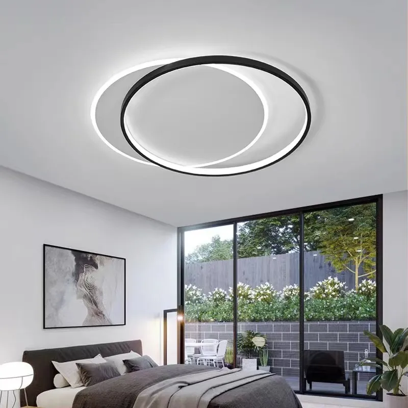 Plafonniers lampe de chambre à coucher carré minimaliste ultra-mince maison créative salon lampe de plafond lampe de chambre nordique lampe minimaliste moderne