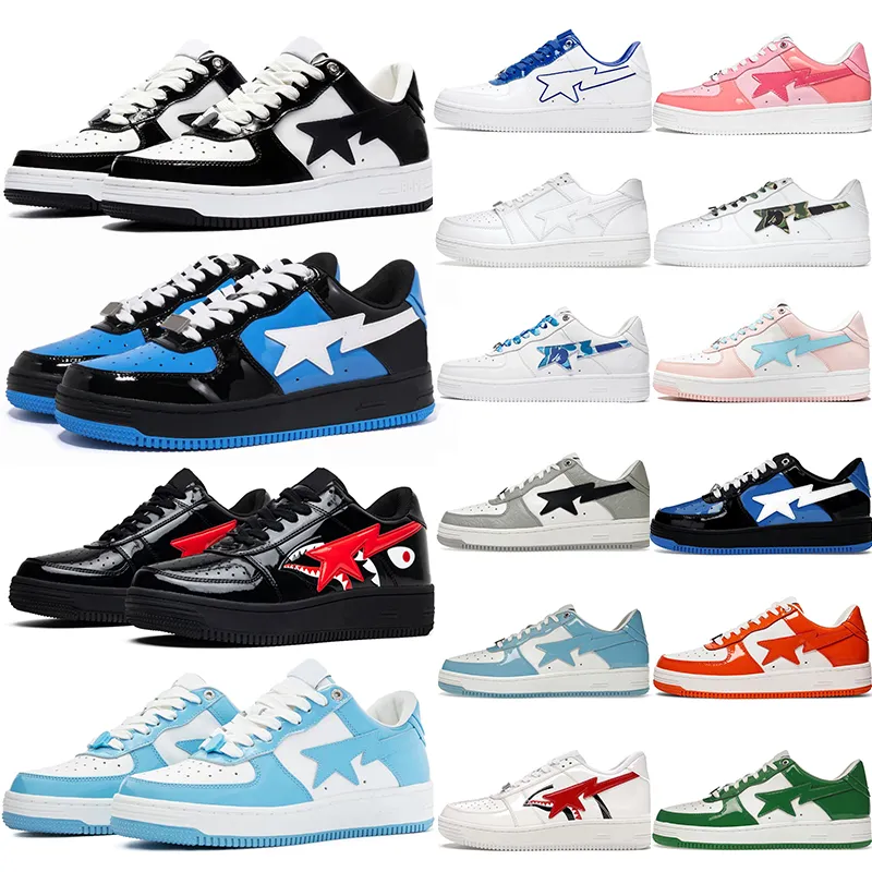 Designer Casual Chaussures Bapestar Hommes Femmes Sta Low Plateforme Noir Camo Bule Gris Noir Université Rouge Daim Baskets De Sport Baskets