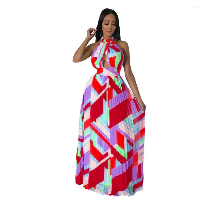 Roupas étnicas vestidos africanos para mulheres verão sexy sem mangas impressão de poliéster vermelho preto verde azul maxi roupas maxi roupas