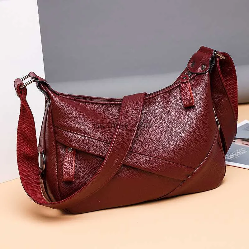 Borse per traverse di design di lusso Hobo Borse per donne a colori a colori solidi 2021 Borse per messenger di donne morbide HKD230817