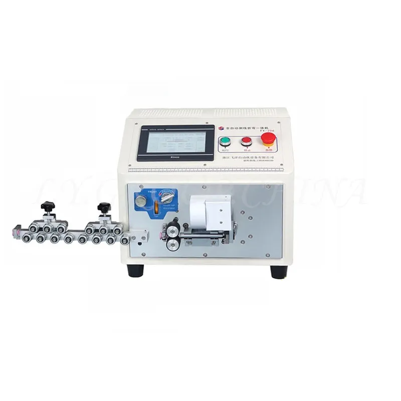 LY 206 Touch Screen Hybrid Stepping Motor 2 Wheels Pneumatic Fully Automatic Wire Stripping Bending Integrated Machine Air Compressor Support 1-6mm2