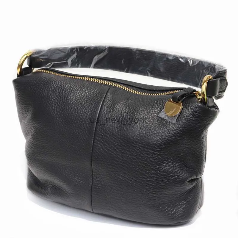 Hobo Women Small Handbags Soft Genuine Leather Shoulder Crossbody Bags Vintage Pleated Design Female Messenger Summer Purses Tote Bag HKD230817