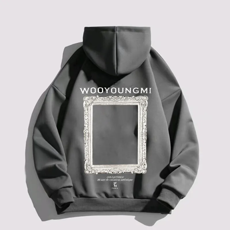 Erkek Hoodies Sweatshirts Büyük Boy Wym Hoodeds Retro Erkekler Kazak Kore tarzı Sokak Moda Kadın Sokak Giyim En İyi Erkek Giyim Giyin Giyim 230816