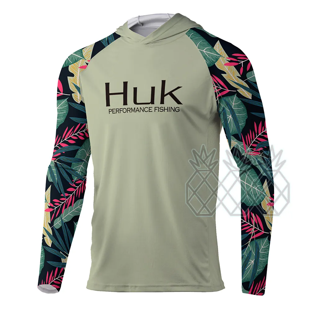 Huk hooded fishing clearance shirt