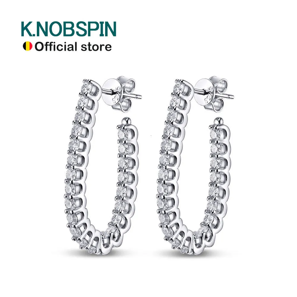 Charm Knobspin Kadınlar İçin Tüm Küpeler Düğün Partisi Lüks Küpe Takı S925 Sterling Sliver kaplamalı 18K Altın Kulak Saplama 230817