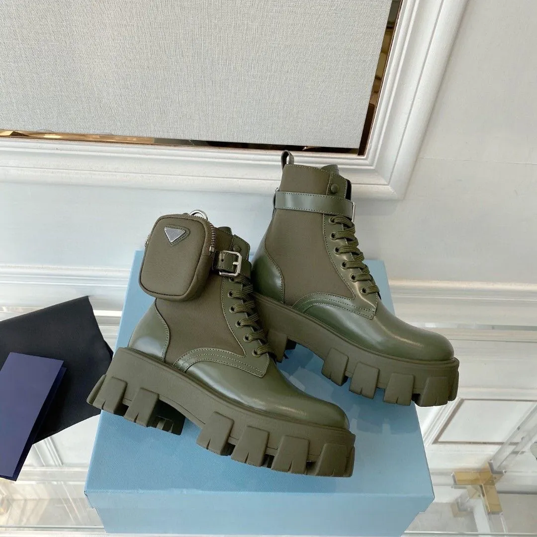 Designer Martin Chunky Beige Boots For Women High Quality Black PU ...