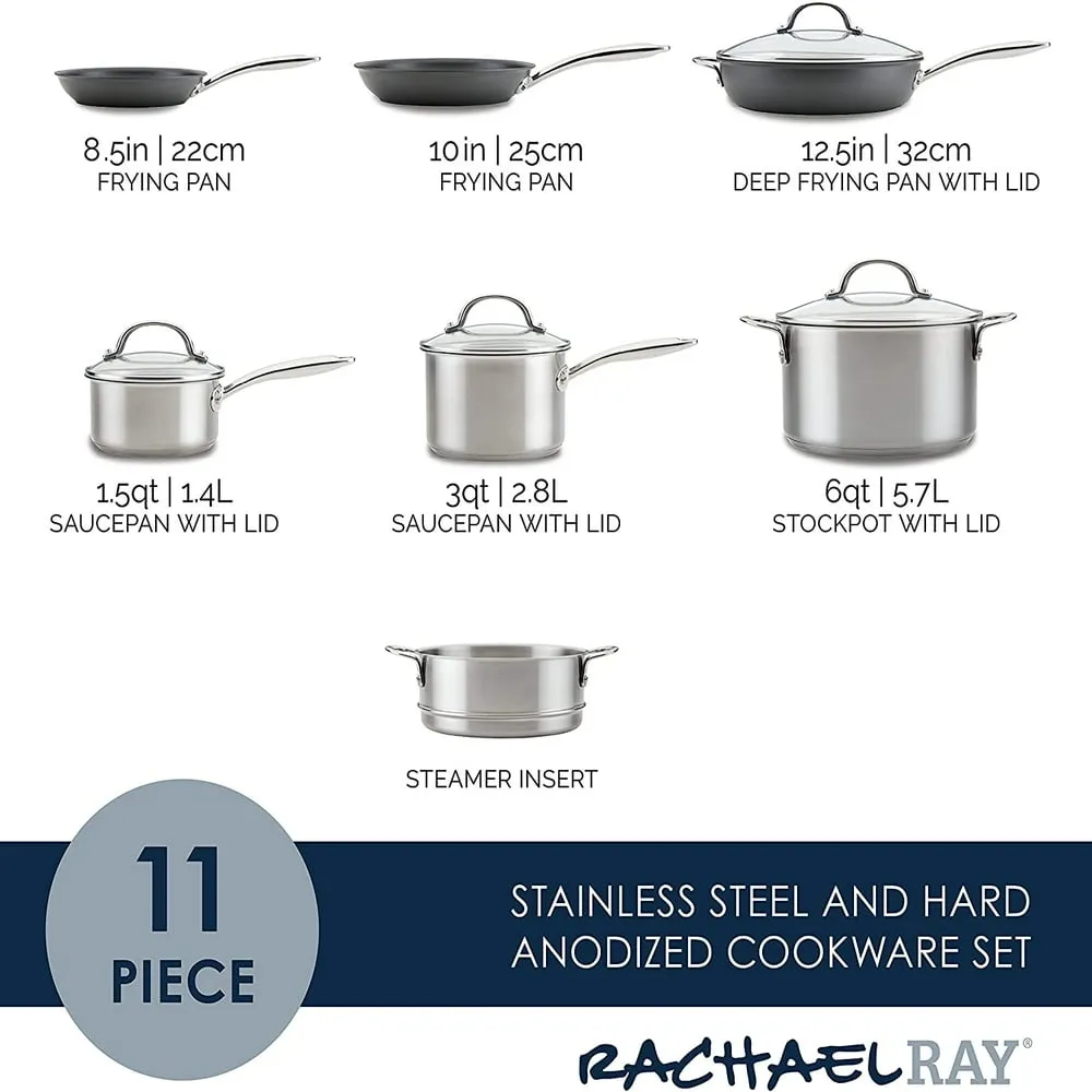 Nonstick Induction Pots And Pans Set With Stainless Steel And Hard Anodized Pots And Pans From