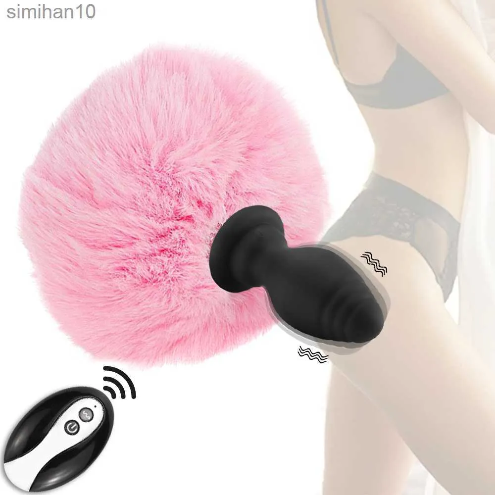 bunny tail anal plug FAAK 28cm Super Rough Deep Silicone Anus Plug